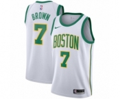 Youth Nike Boston Celtics #7 Jaylen Brown Swingman White NBA Jersey - City Edition