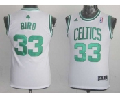 youth nba boston celtics #33 bird white[revolution 30 swingman]