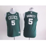 youth nba boston celtics #5 garnett green[revolution 30 swingman]