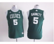 youth nba boston celtics #5 garnett green[revolution 30 swingman]