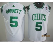 youth nba boston celtics #5 garnett white