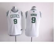 youth nba boston celtics #9 rondo white[revolution 30 swingman]