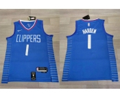 Clippers #1 James Harden Blue Nike 2023-24 City Edition Swingman Jersey