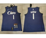 Clippers #1 James Harden Navy Nike 2023-24 City Edition Swingman Jersey