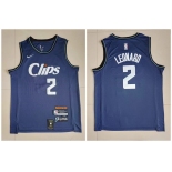 Clippers #2 Kawhi Leonard Navy Nike 2023-24 City Edition Swingman Jersey