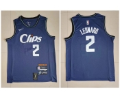 Clippers #2 Kawhi Leonard Navy Nike 2023-24 City Edition Swingman Jersey