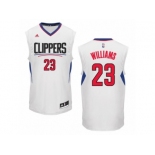 Men Adidas Los Angeles Clippers #23 Louis Williams Swingman White Home NBA Jersey