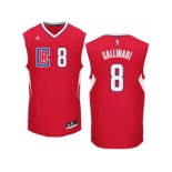 Men Adidas Los Angeles Clippers #8 Danilo Gallinari Authentic Red Road NBA Jersey