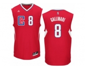 Men Adidas Los Angeles Clippers #8 Danilo Gallinari Authentic Red Road NBA Jersey