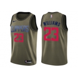 Men Nike Los Angeles Clippers #23 Louis Williams Green Salute to Service NBA Swingman Jersey