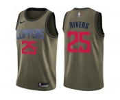 Men Nike Los Angeles Clippers #25 Austin Rivers Green Salute to Service NBA Swingman Jersey