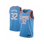 Men Nike Los Angeles Clippers #32 Blake Griffin Blue NBA Swingman City Edition Jersey