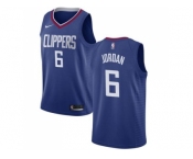 Men Nike Los Angeles Clippers #6 DeAndre Jordan Blue Stitched NBA Swingman Jersey