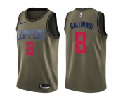 Men Nike Los Angeles Clippers #8 Danilo Gallinari Green Salute to Service NBA Swingman Jersey