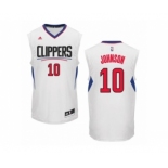 Men's Adidas Los Angeles Clippers #10 Brice Johnson Authentic White Home NBA Jersey