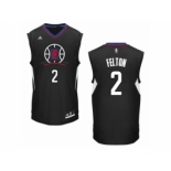 Men's Adidas Los Angeles Clippers #2 Raymond Felton Authentic Black Alternate NBA Jersey