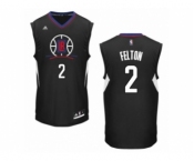 Men's Adidas Los Angeles Clippers #2 Raymond Felton Authentic Black Alternate NBA Jersey