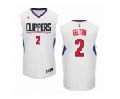 Men's Adidas Los Angeles Clippers #2 Raymond Felton Authentic White Home NBA Jersey