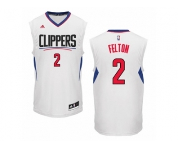 Men's Adidas Los Angeles Clippers #2 Raymond Felton Authentic White Home NBA Jersey