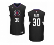 Men's Adidas Los Angeles Clippers #30 Brandon Bass Authentic Black Alternate NBA Jersey