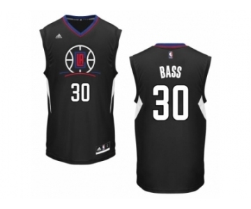 Men's Adidas Los Angeles Clippers #30 Brandon Bass Authentic Black Alternate NBA Jersey