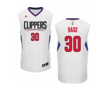 Men's Adidas Los Angeles Clippers #30 Brandon Bass Authentic White Home NBA Jersey