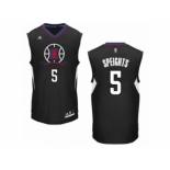 Men's Adidas Los Angeles Clippers #5 Marreese Speights Authentic Black Alternate NBA Jersey