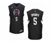 Men's Adidas Los Angeles Clippers #5 Marreese Speights Authentic Black Alternate NBA Jersey