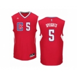 Men's Adidas Los Angeles Clippers #5 Marreese Speights Authentic Red Road NBA Jersey