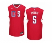 Men's Adidas Los Angeles Clippers #5 Marreese Speights Authentic Red Road NBA Jersey