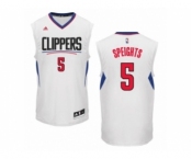 Men's Adidas Los Angeles Clippers #5 Marreese Speights Authentic White Home NBA Jersey