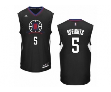 Men's Adidas Los Angeles Clippers #5 Marreese Speights Swingman Black Alternate NBA Jersey