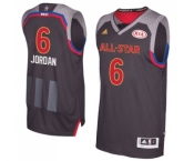 Men's Adidas Los Angeles Clippers #6 DeAndre Jordan Swingman Charcoal 2017 All Star NBA Jersey