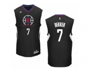 Men's Adidas Los Angeles Clippers #7 Sam Dekker Authentic Black Alternate NBA Jersey