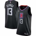 Men's LA Clippers #13 Paul George Jordan Brand Black 2020-21 Swingman Jersey