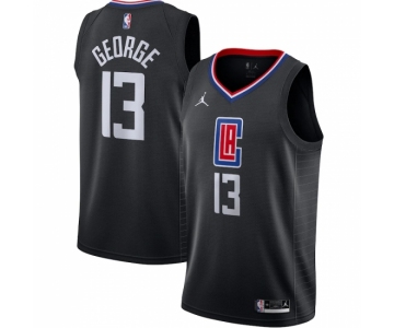 Men's LA Clippers #13 Paul George Jordan Brand Black 2020-21 Swingman Jersey