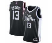 Men's LA Clippers #13 Paul George Nike Black 2020-21 Swingman Player Jersey