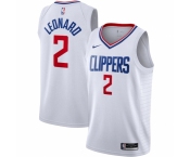 Men's LA Clippers #2 Kawhi Leonard Nike White 2020-21 Swingman Jersey