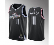 Men's Los Angeles Clippers #11 Jordan Miller Black 2023 Draft City Edition Stitched Jersey