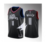 Men's Los Angeles Clippers #11 Jordan Miller Black 2023 Draft Statement Edition Stitched Jersey