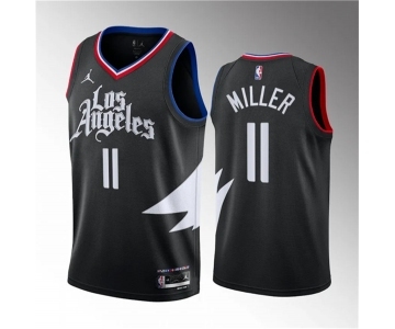 Men's Los Angeles Clippers #11 Jordan Miller Black 2023 Draft Statement Edition Stitched Jersey