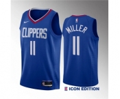 Men's Los Angeles Clippers #11 Jordan Miller Blue 2023 Draft Icon Edition Stitched Jersey