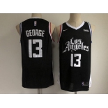 Men's Los Angeles Clippers #13 Paul George Swingman Black Basketball Jersey 2020-2021 City Edition