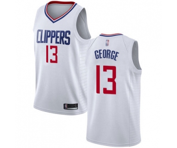 Men's Los Angeles Clippers #13 Paul George White Basketball Swingman Association Edition Jersey