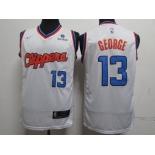 Men's Los Angeles Clippers #13 Paul George White City Edition Nike Swingman Jersey