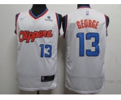 Men's Los Angeles Clippers #13 Paul George White City Edition Nike Swingman Jersey