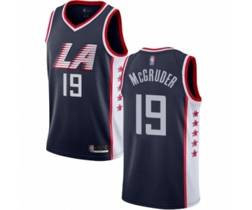 Men's Los Angeles Clippers #19 Rodney McGruder Authentic Navy Blue Basketball Jersey - City Edition