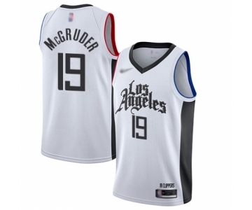 Men's Los Angeles Clippers #19 Rodney McGruder Authentic White Basketball Jersey - 2019-20 City Edition