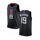 Men's Los Angeles Clippers #19 Rodney McGruder Swingman Black Basketball Jersey Statement Edition