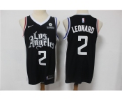 Men's Los Angeles Clippers #2 Kawhi Leonard Authentic Black Basketball Jersey - 2020-2021 City Edition